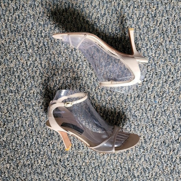 Stunning Donna Karan New York Neutral Strappy Sandals Size 8 - Picture 3 of 16